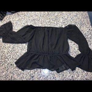 Off the Shoulder Sheer Top